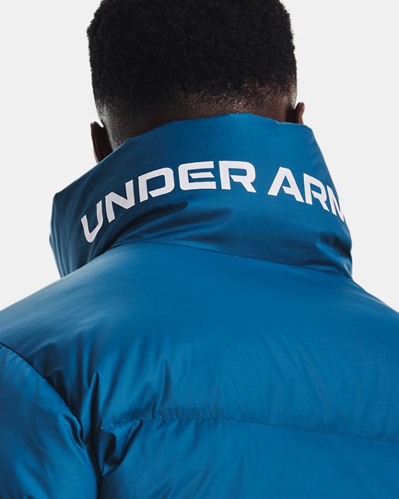 Men's UA Storm Armour Down Puffer Jacket, Blue, pdpMainDesktop image number 3